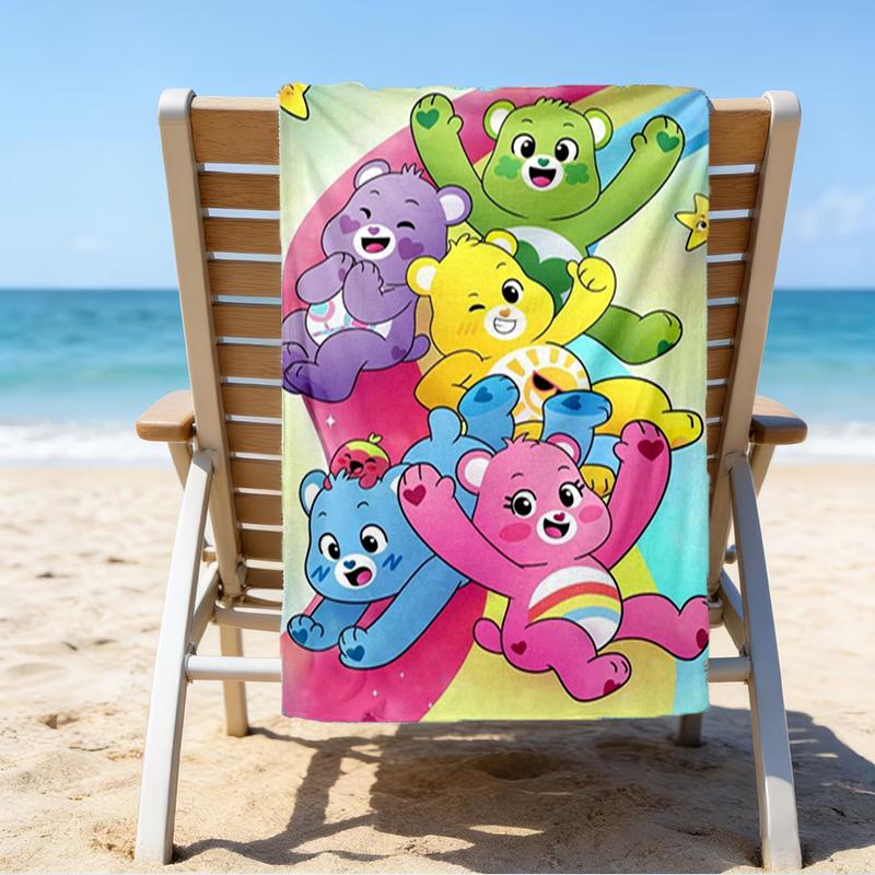 Ultra-Soft Beach Towel with Bear Theme,Ideal for Pool - Camping, Diving - Perfect Travel Essential, Vibrant Beach Towel.