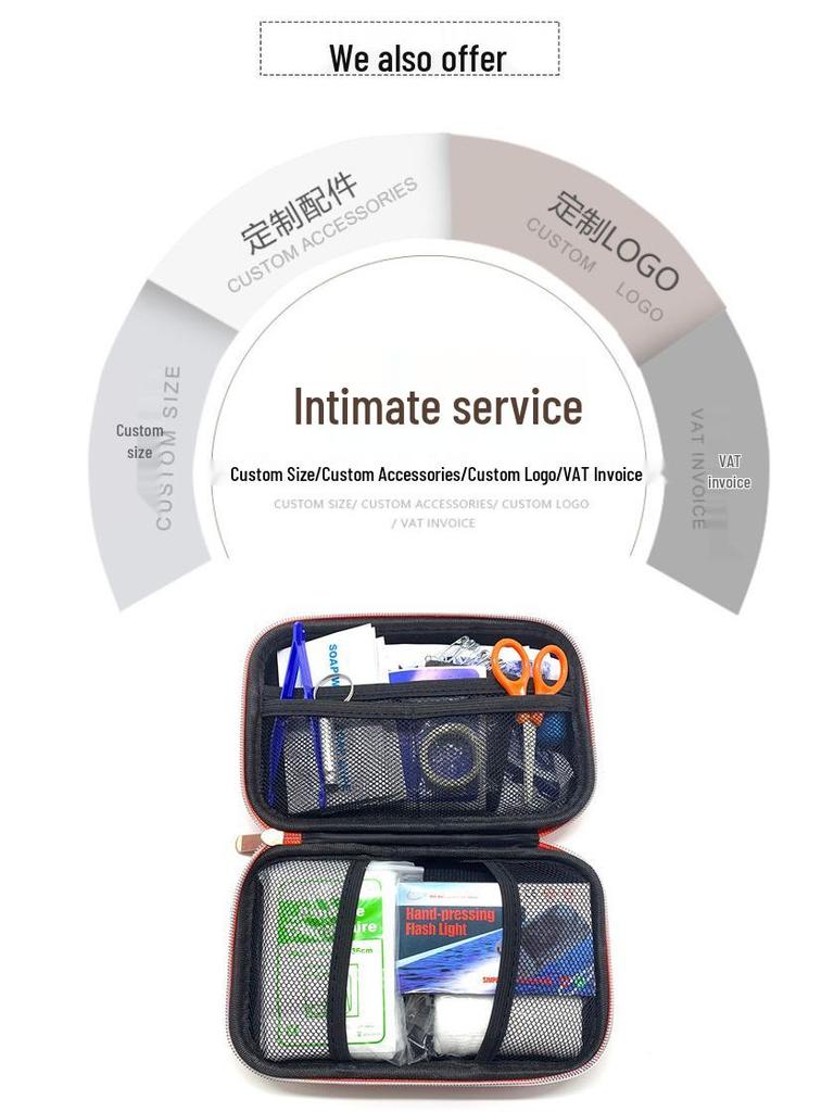Family Outdoor EVA First Aid Kit Bag for Car and Home Use
