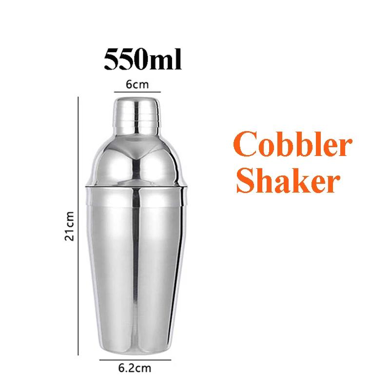 Nerezová sada na koktejly Míchačka Barman sada Cobbler Boston Shaker Barová sada Nástroje Jigger Míchačka Muddler Nalévátko Lžíce