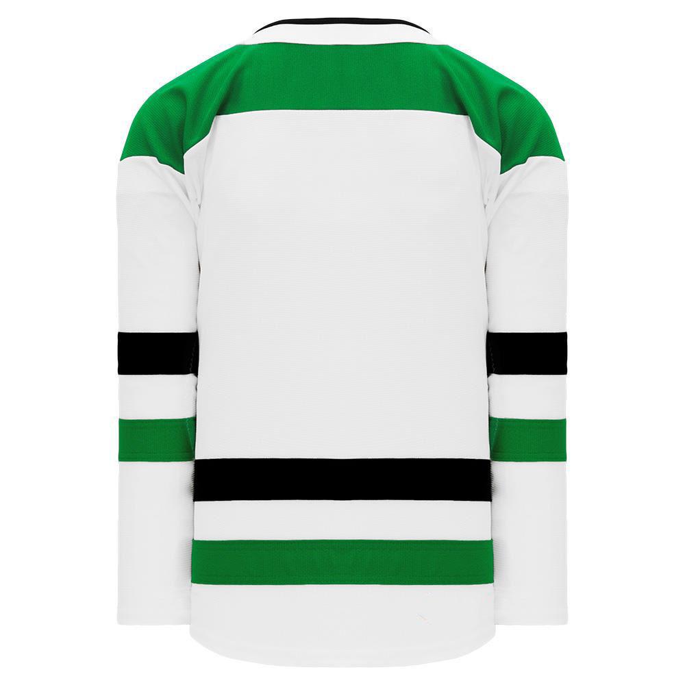 Unisex Streetwear Long Sleeve V-neck Loose Hockey Jersey White Black Green Striped Design Tops Uniform Fashion Sportswear Shirt