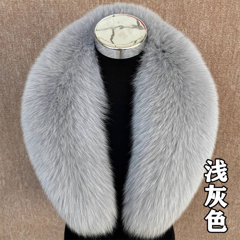 Real Fox Fur Collar Women Winter Thickened Fur Collar Scarf Collars Wraps Neck Warmer Fur Scarves Shawl Luxury Fluffy Fur Shawl