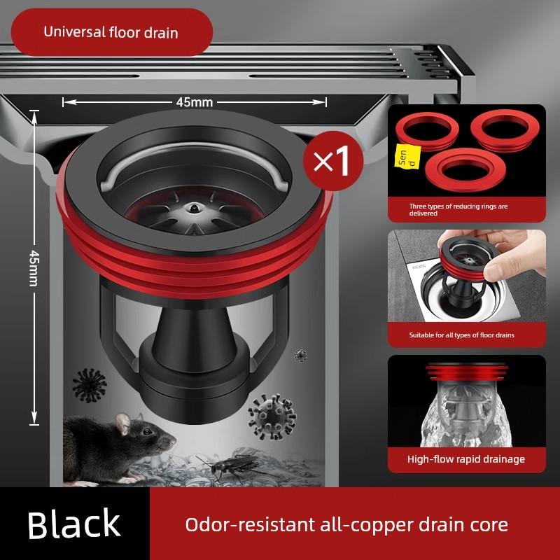 Germany's 2026 New Model All-Copper Floor Drain Deodorizer, Universal Bathroom Sewer Cover To Prevent Odor Backflow