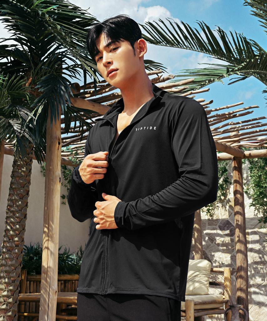Helingbon Loose Fit Active Zip-Up Rash Guard (6 Colors) / Rc903M (B Type)