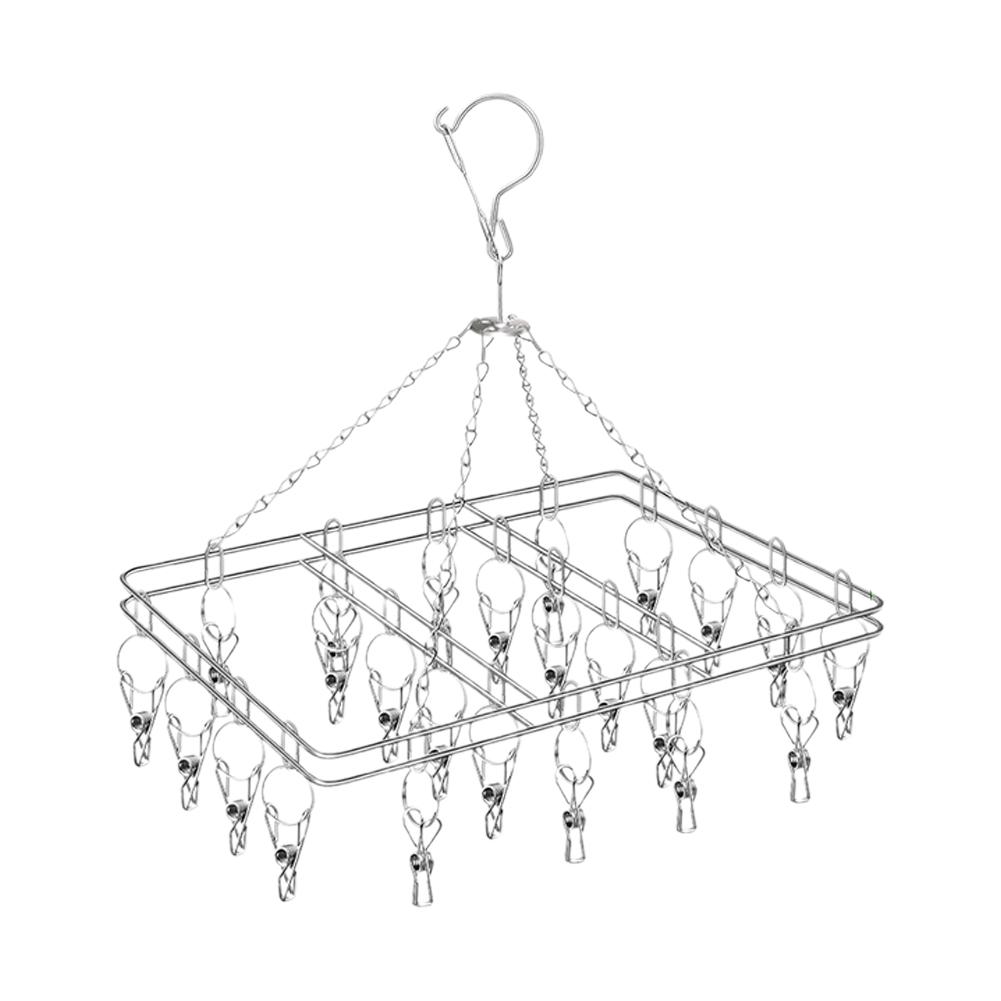 Stainless Steel Windproof Clothespin Laundry Hanger Peg Airer Clip Clothesline Drying Clothes R T9Z5