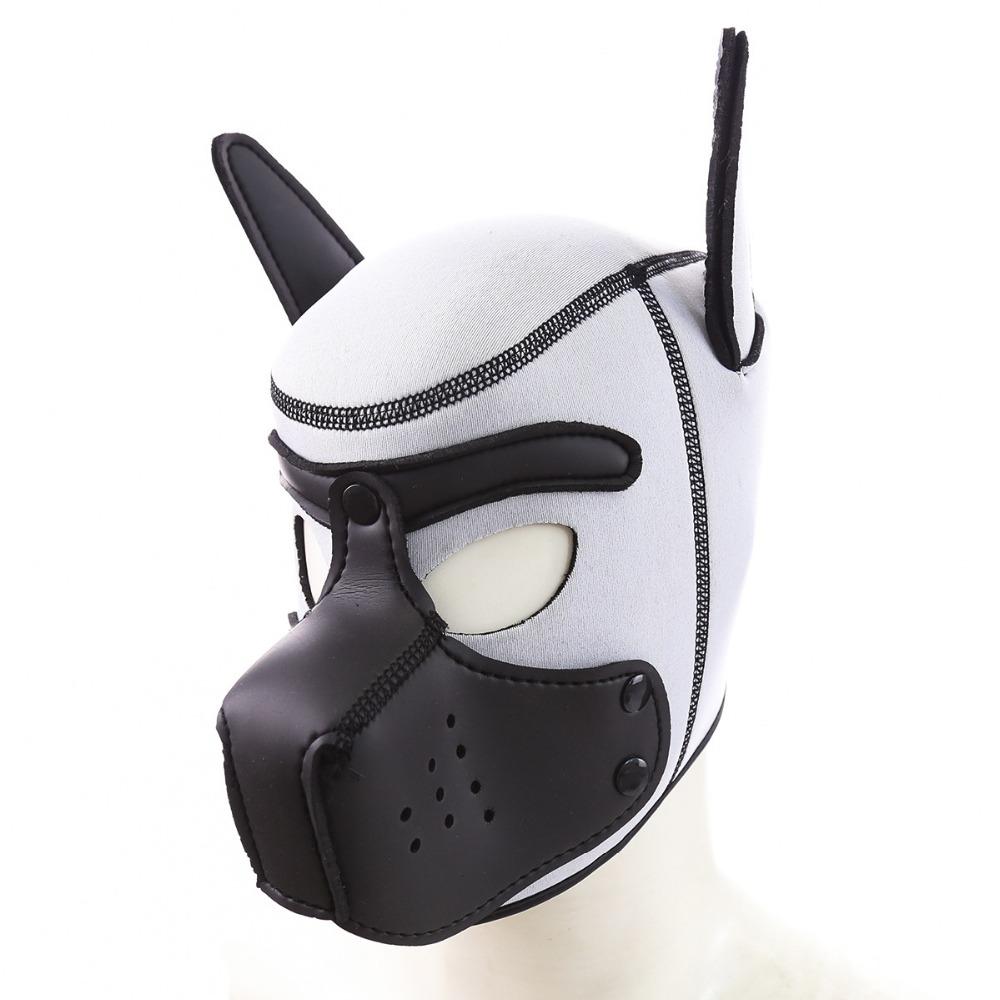 Bdsm Bondage Pet Role Play Party Mask,Puppy Play Dog Hood Mask,Detachable Mouth Gag,Fetish Slave Pup Mask Sex Toys For Women