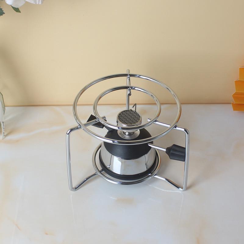 Round Metal Stove Rack for Moka Pot and Teapot With Alcohol or Gas Lamp Compatibility