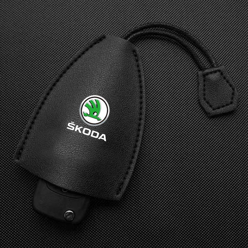 1Pcs Car Key Protection Shell Bag Car Key Case Cover Car Keychain For Skoda Octavia MK2 MK3 2 3 A7 Fabia Karoq Kodiaq Superb Rapid Kamiq