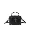 Street Style Crossbody Bag With Pu Material And Chain Stitching For Casual Wear
