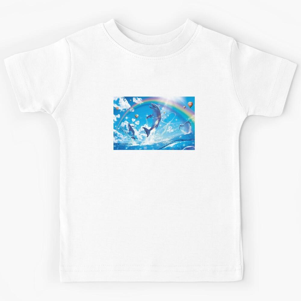 Rainbow Dolphin Meme Kids T-Shirt 150