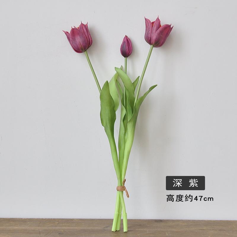 Real Touch Artificial Tulips High Quality Luxury Silicone Fake Flowers for Home Wedding Decoration Bride Bouquet Elegant Decor