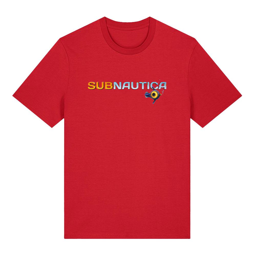 

Men Women Subnautica 2 Video Game T-shirts Cotton Round Neck Short Sleeve Top Casual Versatile Clothing XXL червоний