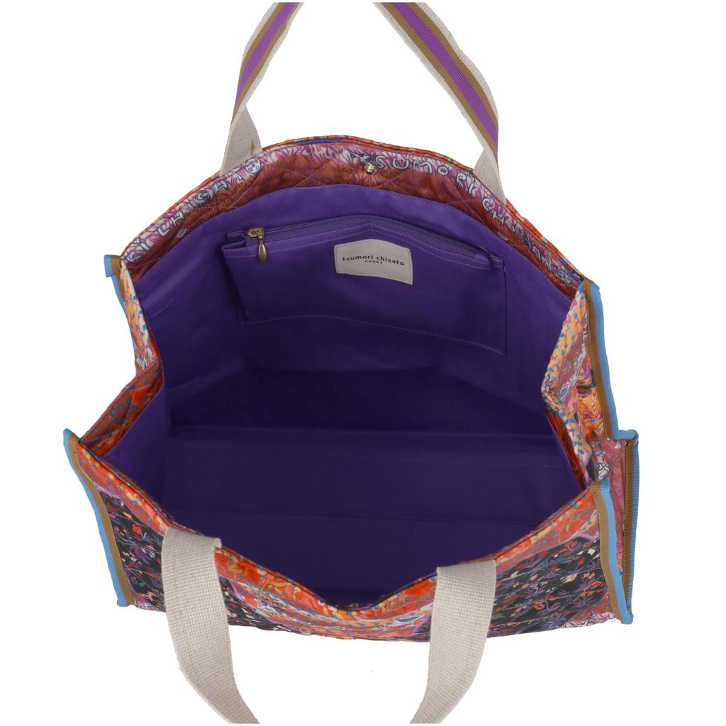 Tsumori Chisato Garden Golf Club Quilt Tote Bag, Purple