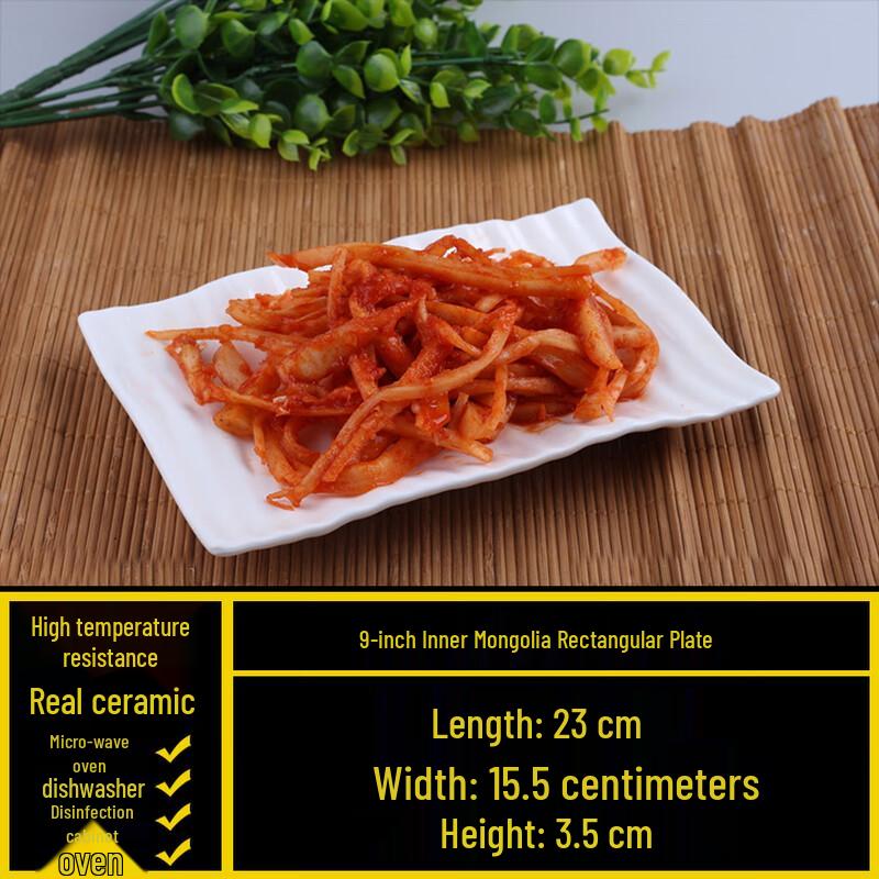White Rectangular Ceramic Serving Plate