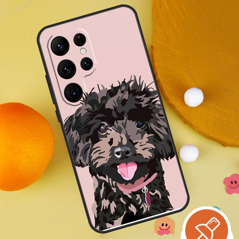 Poodle Dog Phone Case For Samsung Galaxy S25 Ultra S23 S22 S21 Ultra S9 S10 S20 Plus S24 FE Funda Cover