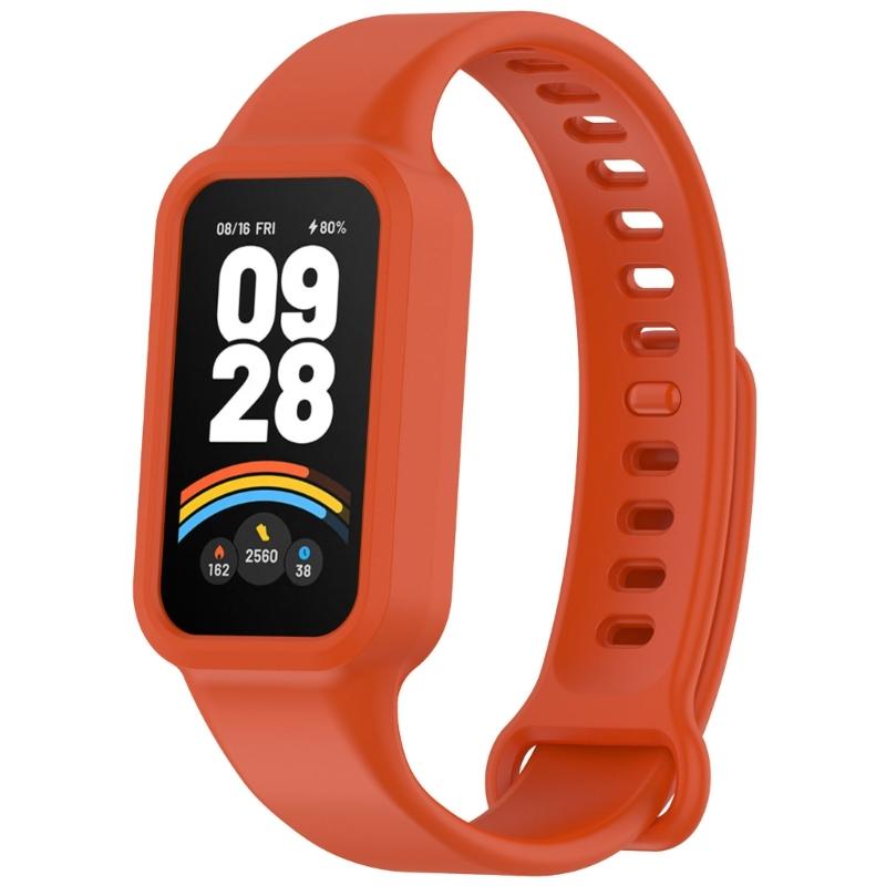 Flexible Silicone Bracelet Waterproof Sweatproof Antiscratch Belt For Band 3/Band 9 Active Unisex Wristband, Waterproof