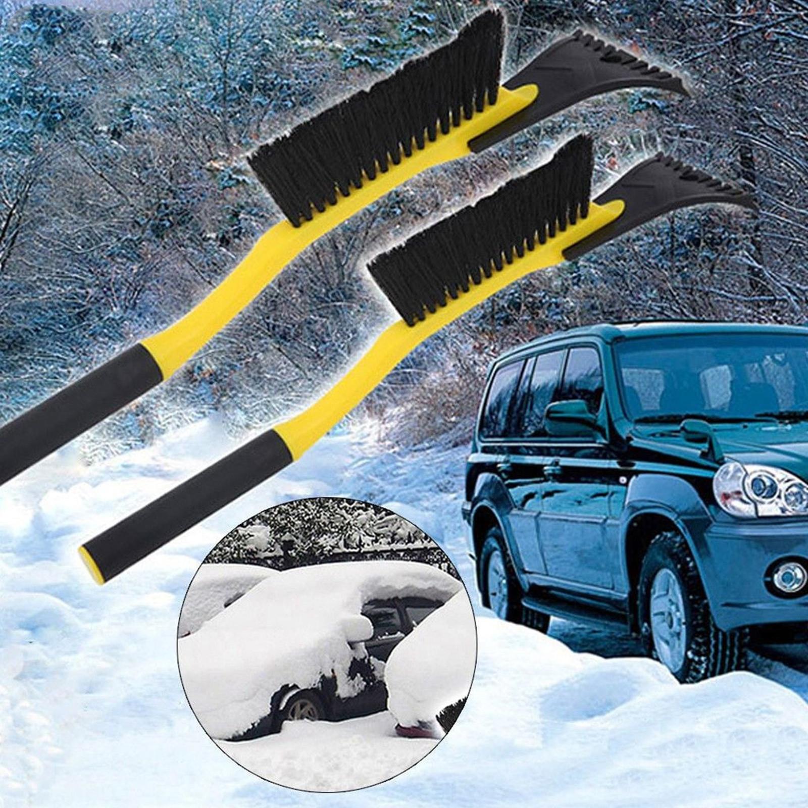 

Скребок для льда 2 в 1 с щеткой для лобового стекла автомобиля, лопата для удаления снега, очиститель от наледи