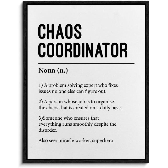 Funny Office Framed Canvas Wall Art Panic at the Desk-O Poster Print Wall Decor Mental Health Minimalist Painting Home Office Bedroom Decoration