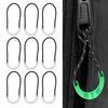 1/5Pcs Luminous Zipper Pulls Cord Extender PVC Slider Head DIY Repair Kit Bags Clothes Backpacks Zipper Rope Sewing Supplies