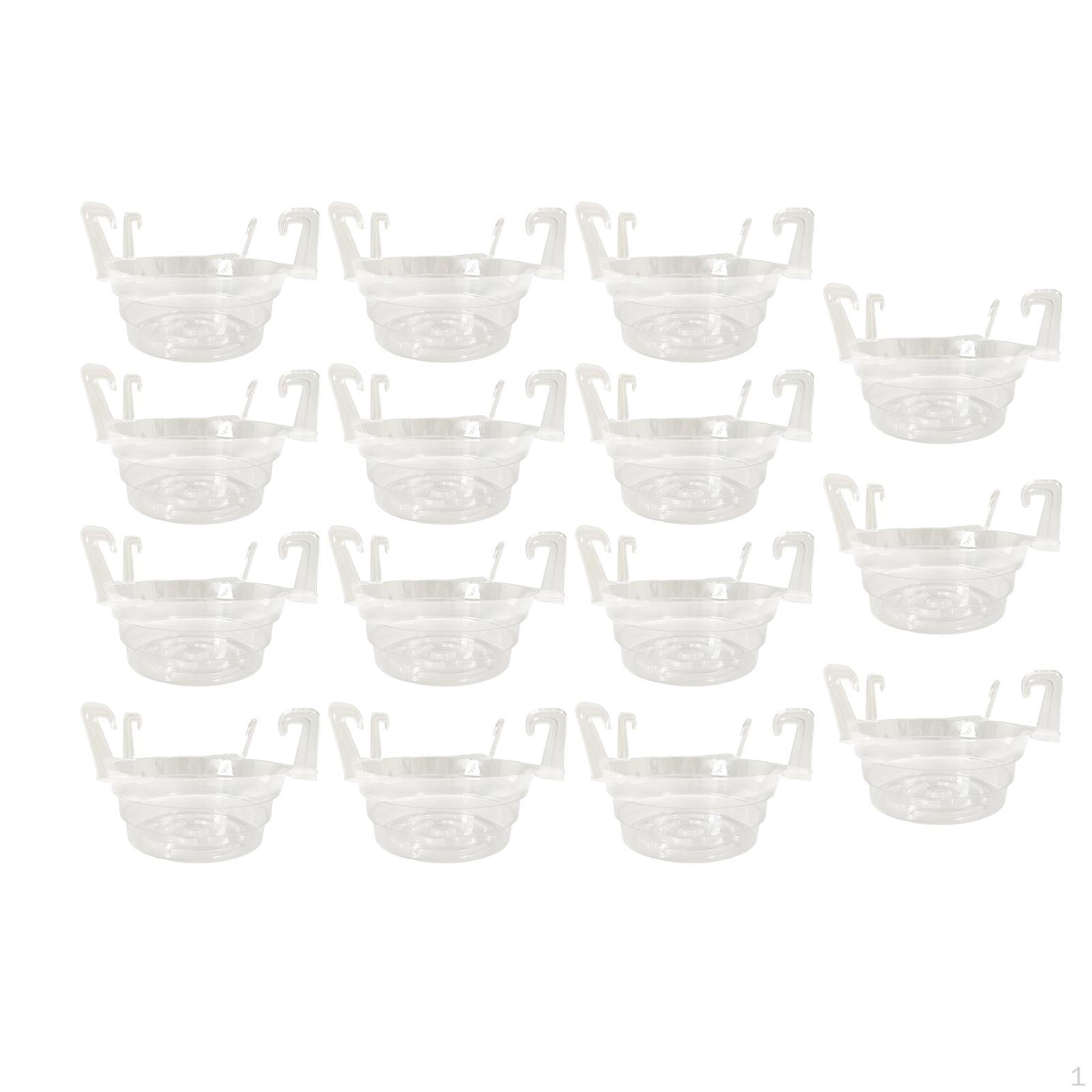 

15 Count Flower Pot Tray with Hook for Draining Water in Gardens 6inch