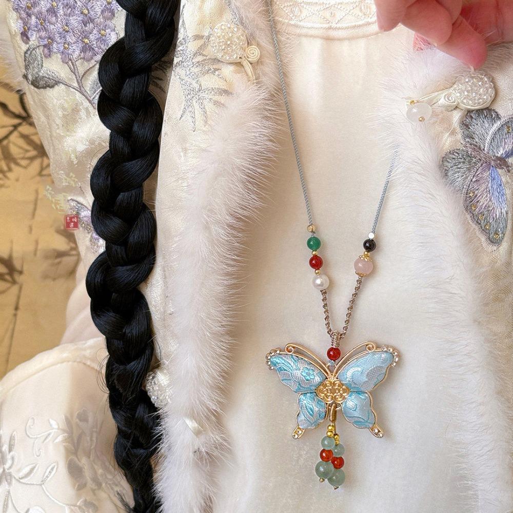 Tassels Chinese Style Necklace Ethnic Style Pearl Long Sweater Chain  Daily