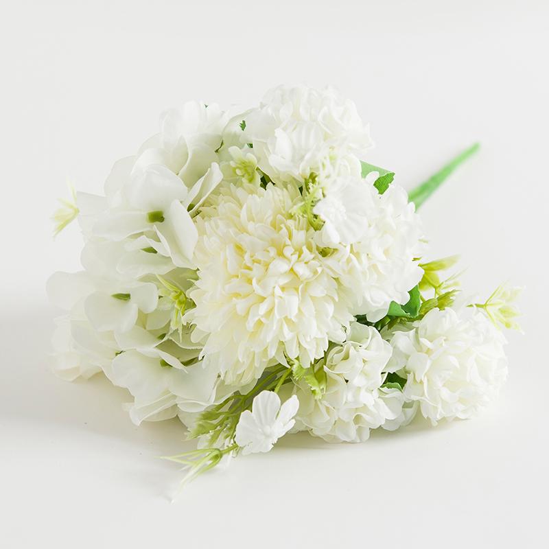 Hydrangea Artificial Flowers Silk Ball Chrysanthemum Home Decora Living Room Fake Flowers Brial Bouquets Festival Wedding Wreath