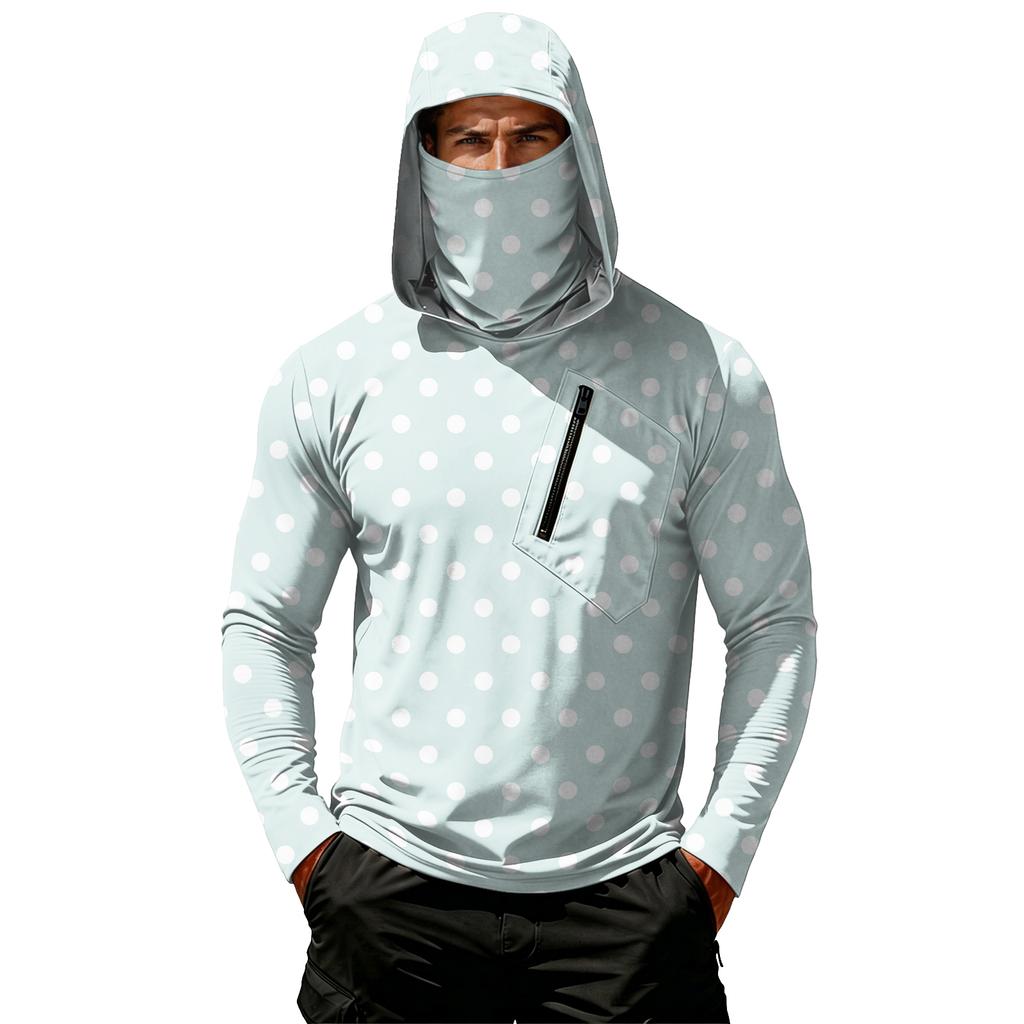 Men's Casual Hooded Long Sleeve Sunscreen Top