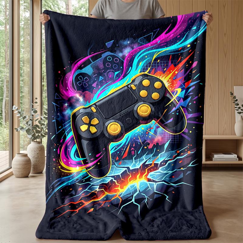 Energetic Cosmic Trio Theme Blanket Lightweight Warm Flannel Blanket Decorative Throw Blanket for Home Decoration