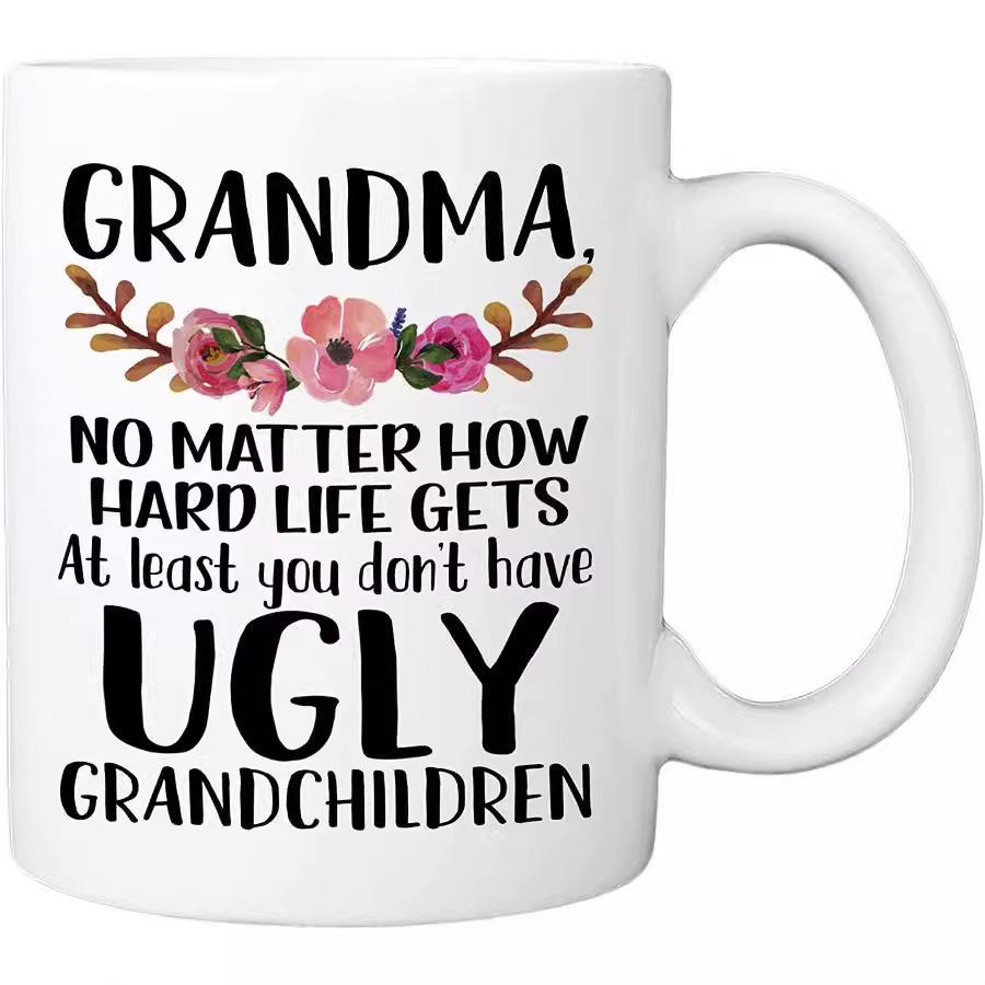 Mom Ugly Children Mother'S Day Thanksgiving Ceramic Coffee Mark Cup Grandma Tea Cup Mum