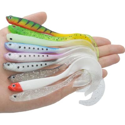 4X Soft Plastic Fishing Lures Environmentally Safe PVC Construction Natural Swimming Motion for Active Predators