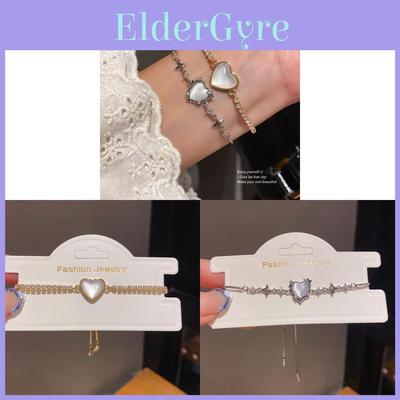 Modisches Herzförmiges Cz Stern Liebe Katzenauge Armband Mit Mikroeingefasstem Kupfer Für Damen Freizeitkleidung