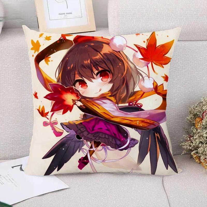 

Наволочки для подушек x Чехлы для подушек для постельных подушек Аниме Девушка Осенний декор Декоративный чехол для подушки Роскошные наволочки 66x66cm зелёный