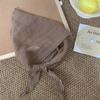 Triangle scarf scarf women's small scarf new silk scarf high-end versatile plaid headscarf hollow headband tied hair