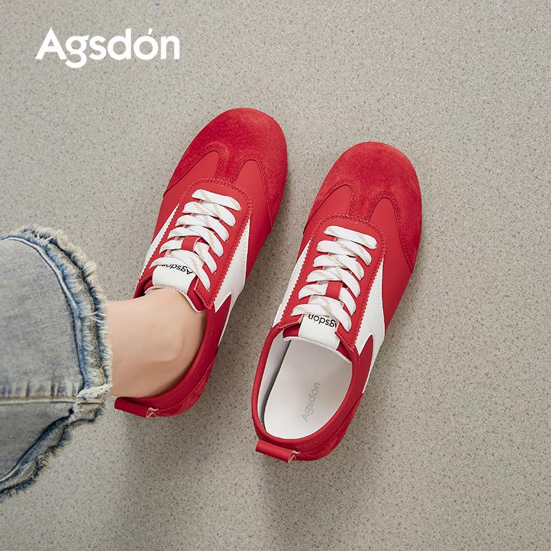 Augustine red ballet training shoes women's 2025 new summer light flat casual sports soft baseplate shoes