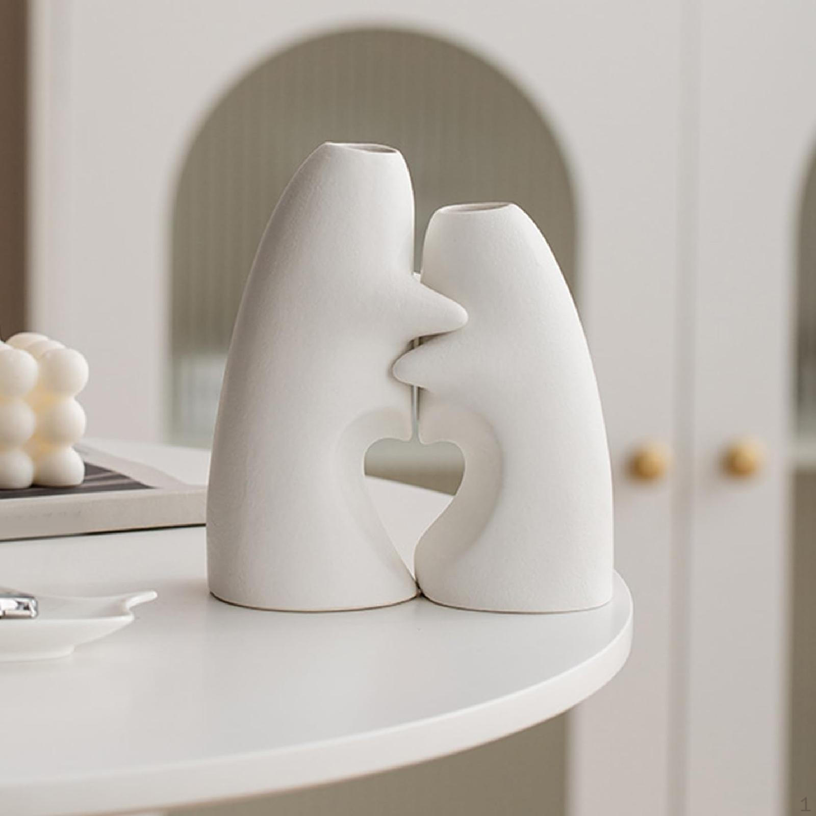 

2 шт. Керамические вазы для цветов, для демонстрации сухоцветов, украшение, скандинавский минимализм, милый цветочный горшок для White