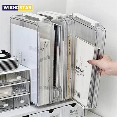 Scatola Trasparente in Acrilico per Organizzazione Carta da Scrivania, Organizzatore Documenti Formato A4, Porta Carte per Casa Anti-Polvere