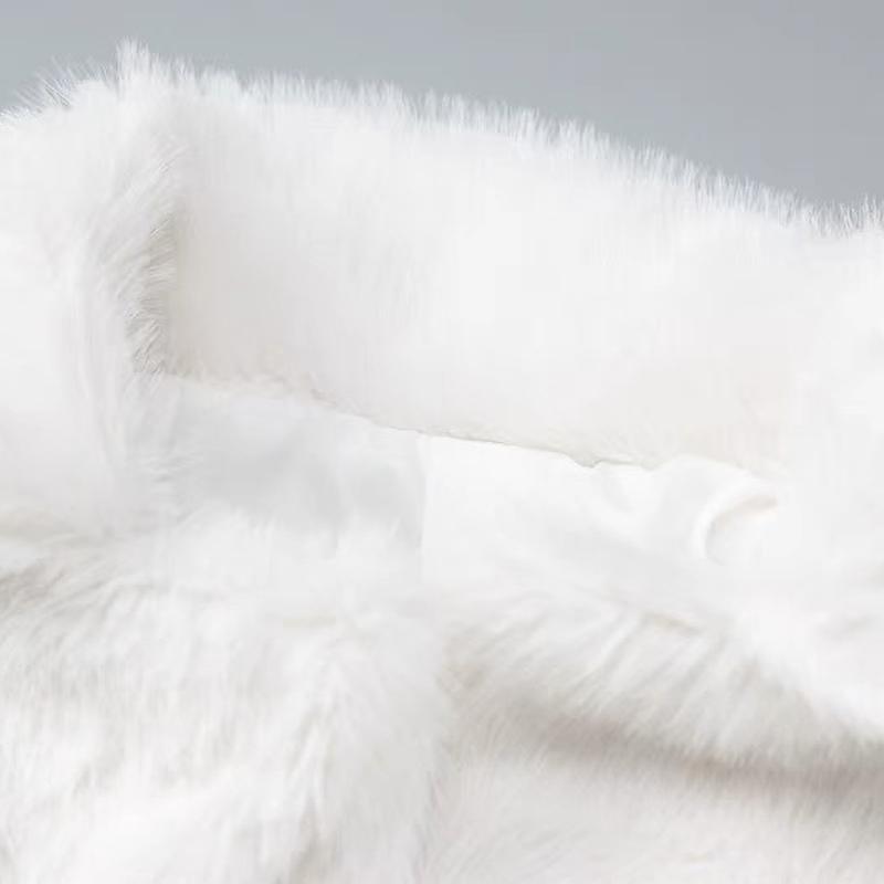 Girls Winter Fashion Jacket Women Casual Round Neck Fur Coat Thick Warm Outerwear