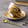 Set da Caffè in Porcellana Ossea Stile Barocco Reale - Tazze e Piattini da Tè Pomeridiano Inglesi Vintage con Scatola Regalo Ceramica Elegante Decorazione Matrimonio