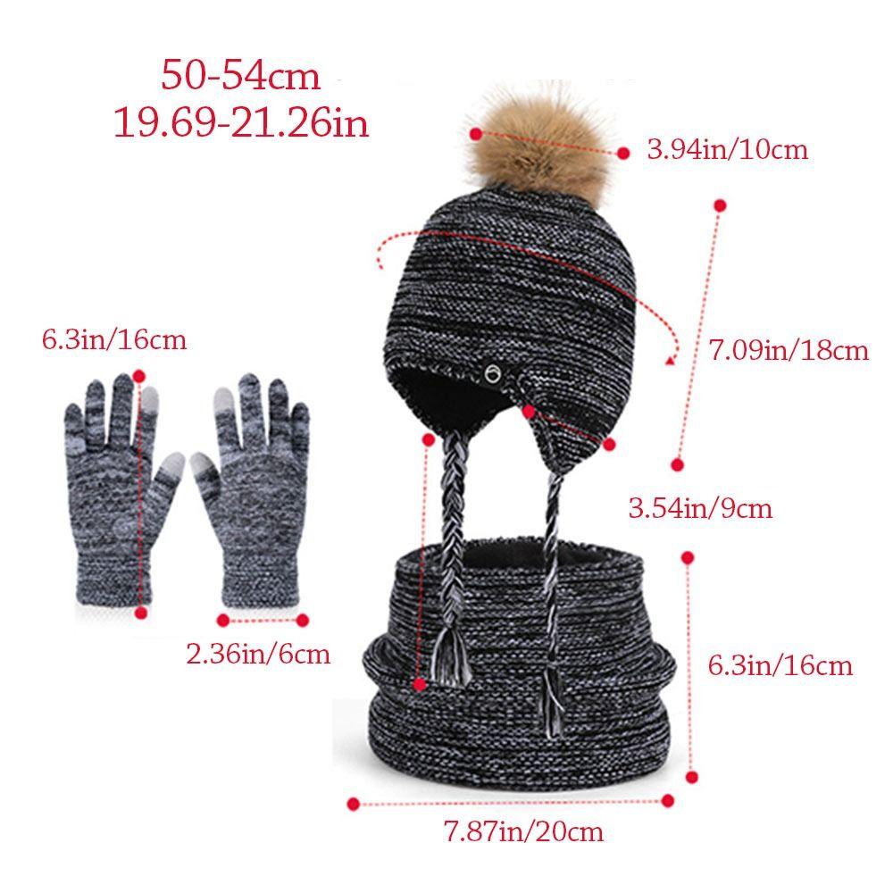 Windproof Toddler Bonnet Plush Beanies Hat Fashion Pompom Knitted Hats Outdoor