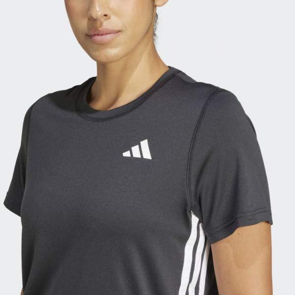 AdidaS Women S Train eSSenTialS 3S WorkouT Tee Training FuncTional ShorT Sleeve T ShirT Black