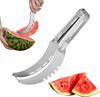 Fruktskivare, rostfritt stål, multifunktionell sandkonkniv, krokblad, lämplig för vattenmelon och pitaya