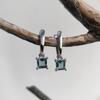 Серебряные серьги с топазом Лондон Блю 1.267ct (2204527)