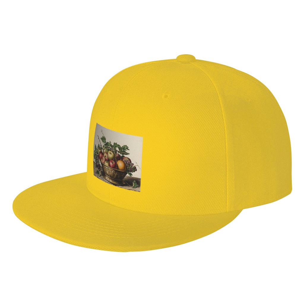 Fashion Apples Flat Brim Sun Hat Suitable For Long Faces Unisexs Hat
