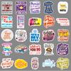 50 Inspirational English Mottos Doodle Personalized Suitcase Laptop Car Refrigerator Decoration Stickers