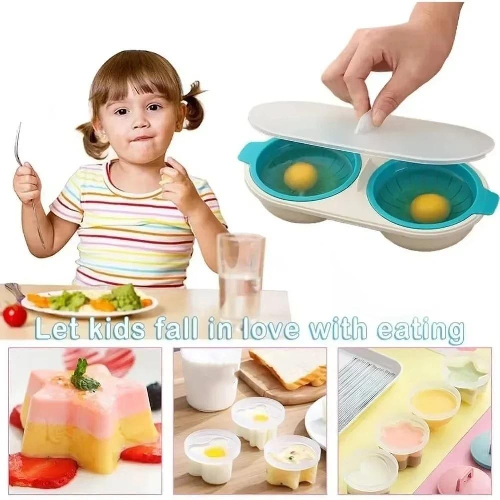 with Lid Microwave Egg Poacher Non-stick Egg Maker Food Grade Pans Egg Poacher  Breakfast