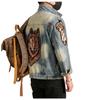Xintang Men's Distressed Denim Jacket 2025: Trendy Ripped Retro Pique Casual Jacket