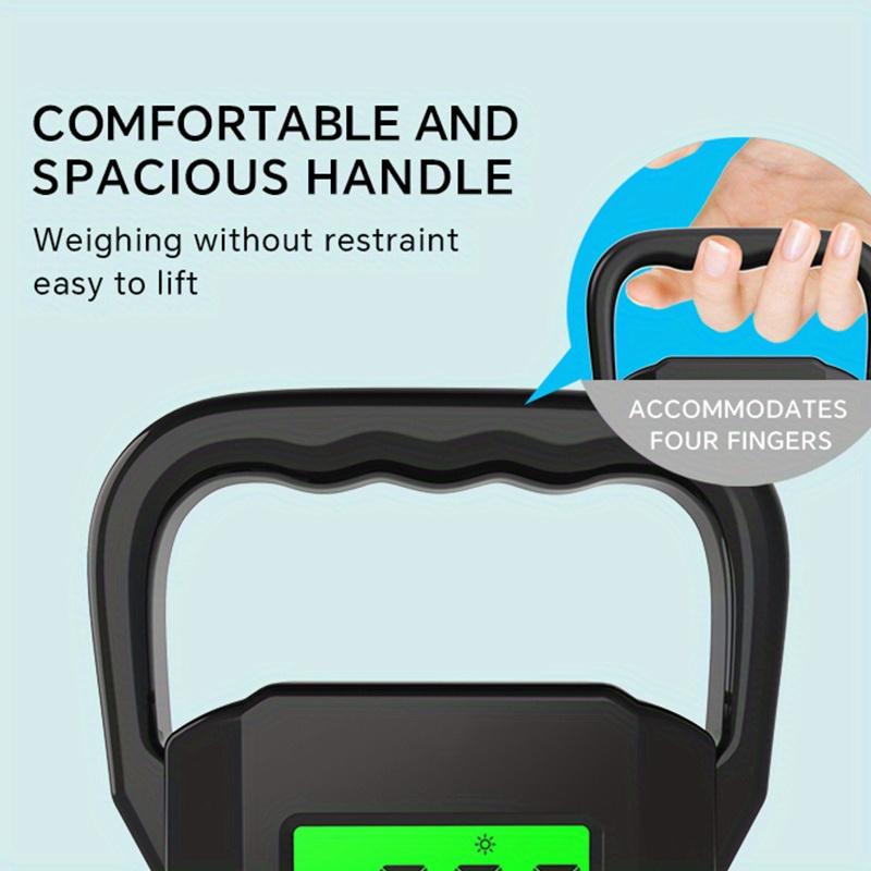 1pc Durable Digital Hanging Scale with Large Backlit LCD Display - 132lb/60kg Capacity, Ideal for Fishing, Luggage & Postal Use, Battery-Operated