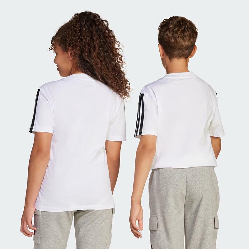 Adidas Kids' 3-Stripe Cotton Short Sleeve T-Shirt