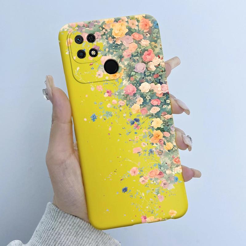 For Xiaomi Redmi 10C Phone Case Fashion Butterfly Flower Girls Design Soft Silicone TPU Back Housing for Redmi10C 10 C Covers