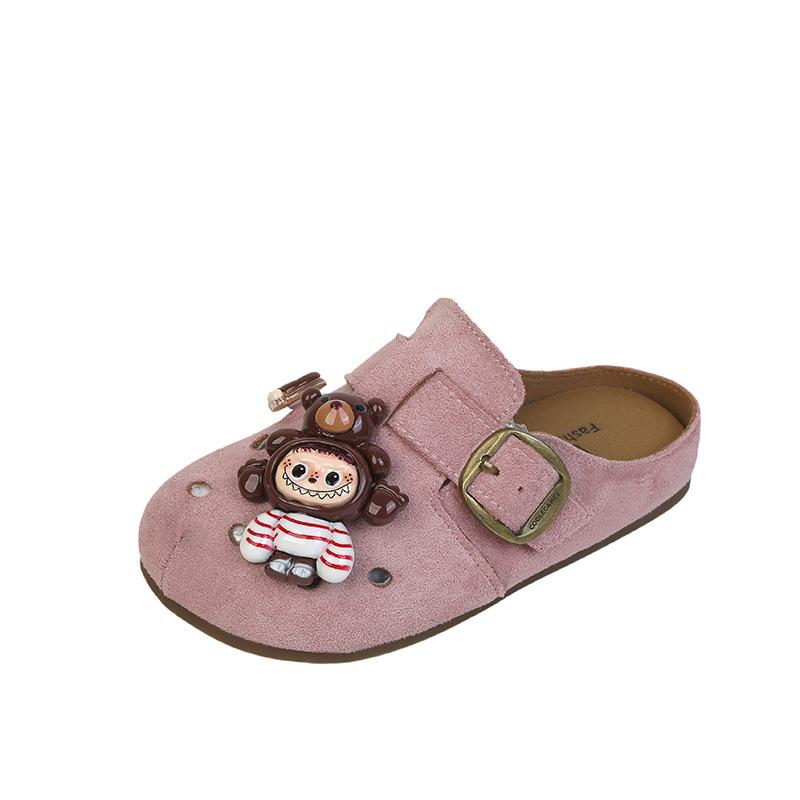 

Leisure Anti-slip Front Slip-on Slippers, New Soft-soled Girls Shoes 26-27 розовый