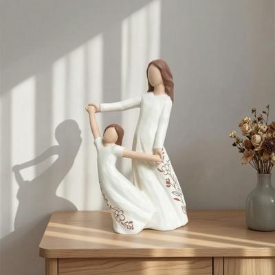 Gifts for Mom Painted Resin Figurine Sentimental from Daughter Hand Mother Daughter Mother's